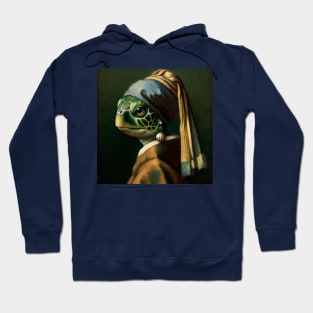 Wildlife Conservation - Pearl Earring Green sea turtle Meme Hoodie